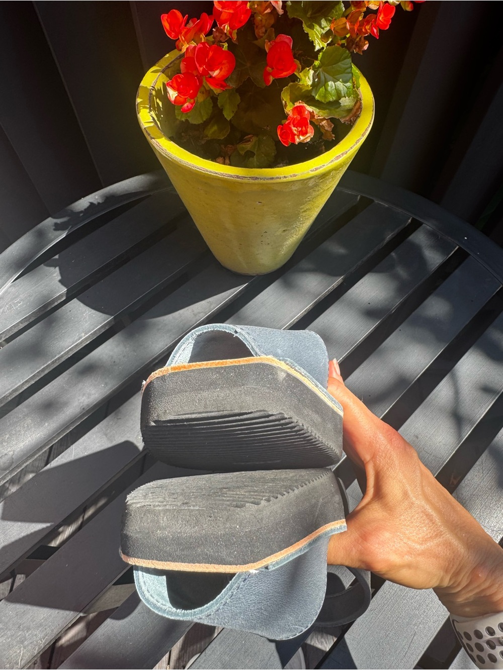 Pons Leather Women's Blue Slingback Sandals - Picture 7 of 8